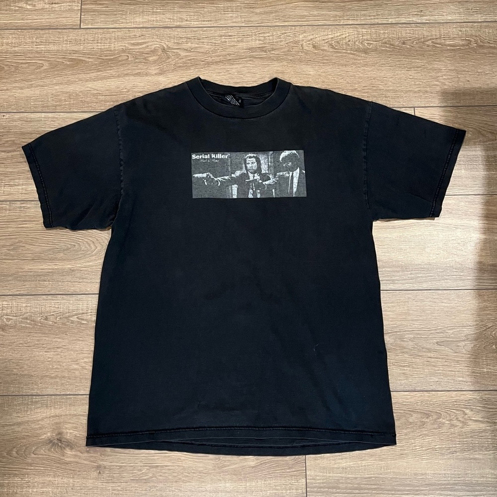 Men’s Black Serial Killer Pulp Fiction Vintage t-shirt